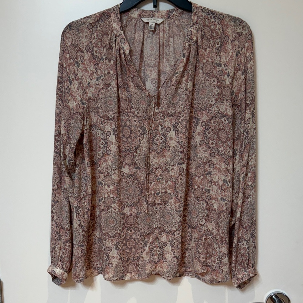 Lucky Brand pink and lilac blouse size small petite (3 items for $15)